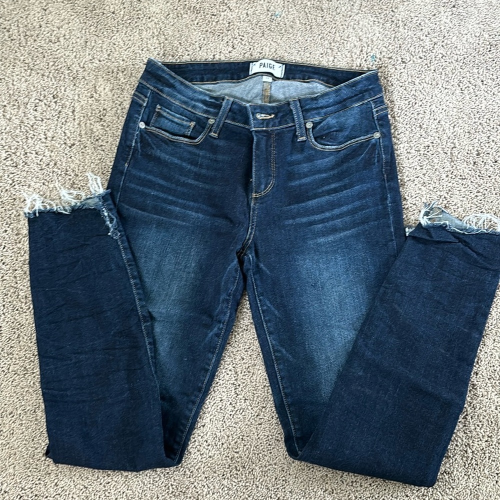 Paige denim jeans with raw hem! Perfect condition